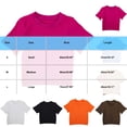 thumbnail image 4 of Aboser Womens Ribbed Knit Basic T Shirts Stretchy Short Sleeve Shirt Y2K Crop Tops Summer Slim Fitted Layering Top Going Out Tshirts, 4 of 9