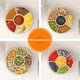 thumbnail image 3 of Bandeja de Servicio Dividida con Tapa y Asa Giratoria para Frutas y Dulces Organizador Apilable Portátil para Viajes y Picnics, 3 of 5