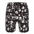 thumbnail image 3 of Balery Skeleton Traje de Baño Estilo Hawaiano para Hombre, Shorts de Secado Rápido con Bolsillos-Small, 3 of 6