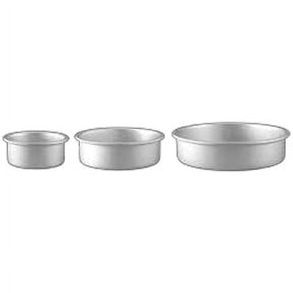 Aluminum Round Cake Pans, 3-Piece Set with 8-Inch, 6-Inch and 4