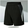 thumbnail image 2 of Mlzmgr Plus Size Men's Shorts M-5XL Elastic Waist Athletic Shorts with Zipper Pockets Summer Running Tennis Short Pants, 2 of 8