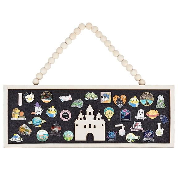Rectangle Castle Pin Board Cork Board 15x5 Inch DIY Bulletin Display Board Wall Mounted Cork Board
