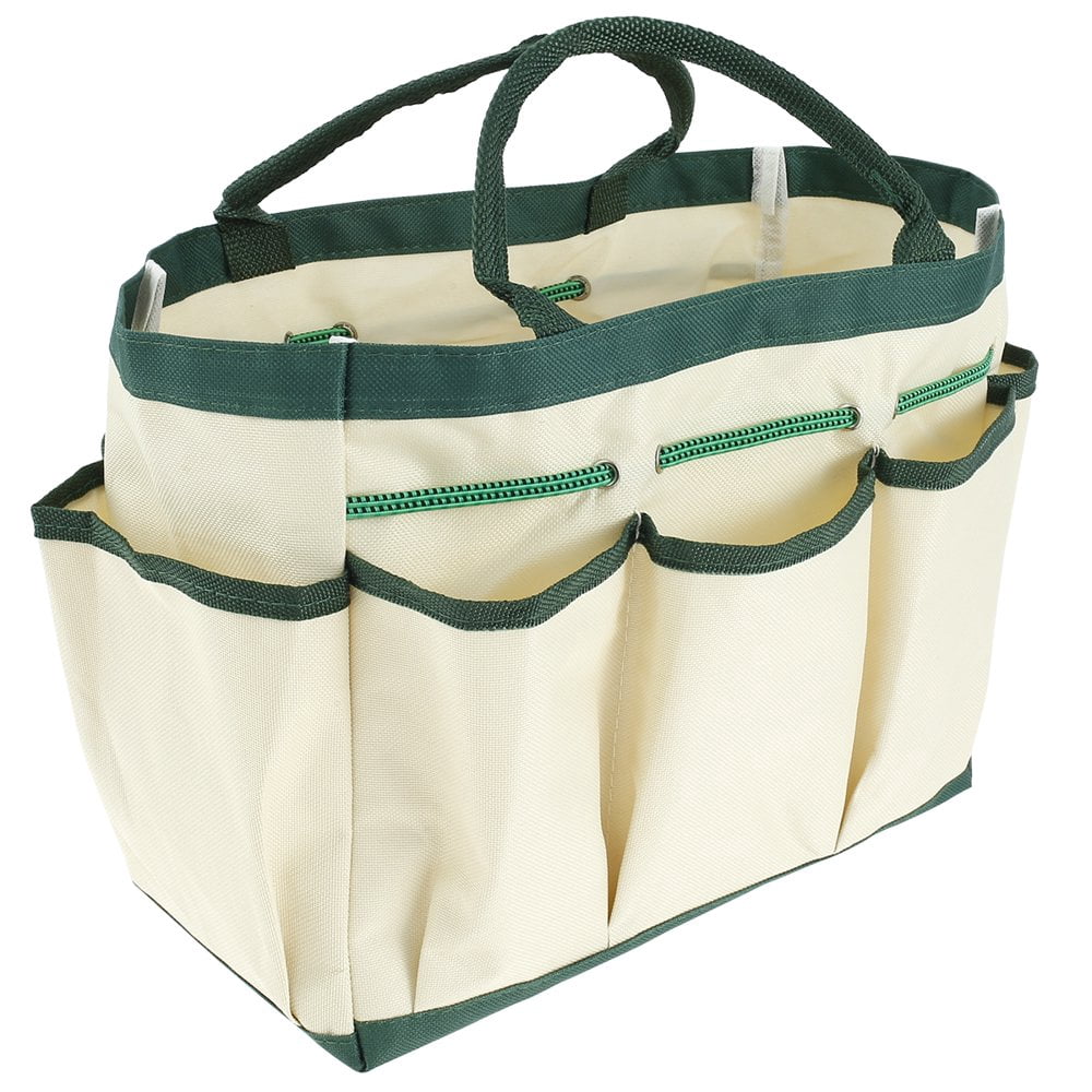 Garden Tool Bag  Garden Tote Storage Bag with 8 Pockets  Home Organizer for Indoor and Outdoor Gardening  Garden Tool Kit Holder (Tools NOT Included)  12 x 10 x 6