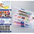thumbnail image 4 of Caja organizadora de plástico transparente de 6 piezas con compartimentos ajustables para guardar pendientes, collares y pastillas., 4 of 5