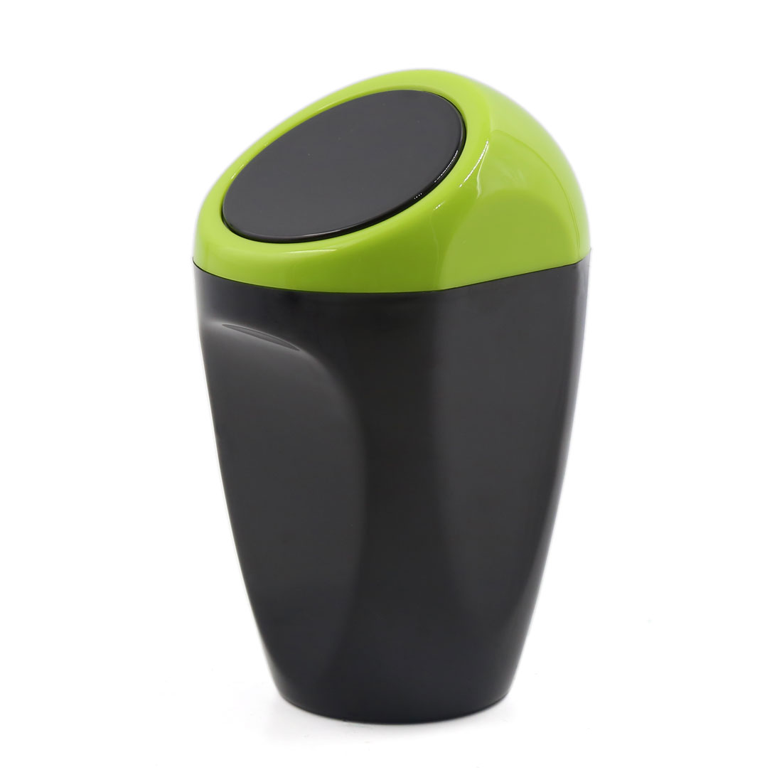 Unique Bargains Black Green Home Car Dustbin Trash Rubbish Bin Can Garbage Dust Box Case Holder