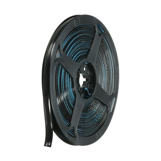 Uxcell 1Pcs 0.3in x 19.7Ft Cinta de Sellado Peel and Stick Moldura, Diseño de Moldura Flexible Autoadhesiva de PVC (Negro)