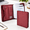 Burgundy-3, variant on Pink-3 3-Ring PU Leather Padfolio Portfolio Binder Organizer