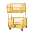 thumbnail image 3 of Kitchen Storage Cart Metal Wire Baskets Rolling Pantry Cart Iron Construction Space Saver for Home Office Use, 3 of 9