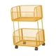 thumbnail image 3 of Carrito auxiliar con ruedas, cestas metálicas de alambre, frutero multiusos Oro, 3 of 9