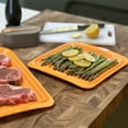 thumbnail image 6 of Outset Small Prep Trays, Orange and Black, Set of 2, 10.65” x 10.65“, 6 of 9