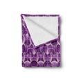 thumbnail image 2 of Retro Soft Flannel Fleece Throw Blanket, Vintage Trippy Pattern with Inner Circles and Squares Ornamental Urban Style, Cozy Plush for Indoor and Outdoor Use, 60" x 80", Lilac Purple, by Ambesonne, 2 of 6