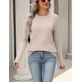 thumbnail image 3 of Zeagoo Womens Wool Blend Sweater Crewneck Long Sleeve Tops Fashion Clothing, 3 of 6