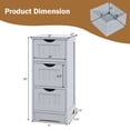 thumbnail image 3 of Giantex Bathroom Storage Cabinet, Space-saving Slim Storage Organizer, Freestanding Wooden Narrow Floor Cabinet, Grey, 3 of 8