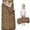Black and Beige Leopard Print, variant on Black and Beige Leopard Print Teens Toddler Nap Mat with Pillow, Sleeping Mat Bag for Preschool Daycare 59"x22"