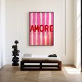 thumbnail image 2 of Eastern Print Typography Poster Pink Eclectic Stripe Print Psychedelic Inspired Maximalist Decoration For Bedroom Or Living Room, Size 16x24 UNFRAMED, 2 of 5
