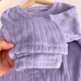 thumbnail image 6 of BONIXOOM Christmas Pajamas For Family Womens Christmas Pajamas Sleepwear None Long Sleeve Solid Sleepwear Sets Purple Free Size, 6 of 6