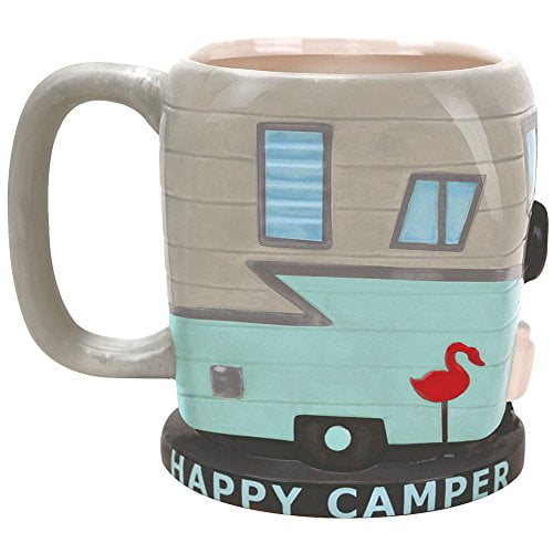 Carabiner Mug 10oz // Happy Camper Coffee Cup // 10oz // Camping