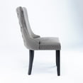 thumbnail image 4 of Upholstered Wing-Back Dining Chair with Backstitching Nailhead Trim and Solid Wood Legs,Set of 2, Black,SW8809BK, KD, 4 of 13