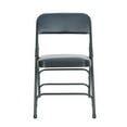 thumbnail image 3 of Hampden Furnishings Bernadine Collection Vinyl Triple Brace Folding Chair, Dark Blue, Pack of 4, 3 of 4