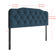 thumbnail image 5 of Home Design Albany Twin Tufted Upholstered Headboard with Adjustable Height and Foam Padding, Denim Blue, Easy Assembly, 5 of 5