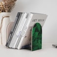 thumbnail image 6 of Lsque Green Leave Fern Printed Wood Bookends,Non-Skid Bookend for Shelves,Heavy Duty Support Bookends,Non-Slip Foam Pads for Office, Home, and Library,1 Pair, 6 of 8