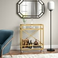 thumbnail image 6 of Evelyn&Zoe Wilson 30" Wide Rectangular Bar Cart in Brass, 6 of 8