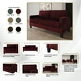 thumbnail image 6 of Castle Place Contemporary Corduroy Velvet Sofa, Brown, 6 of 7
