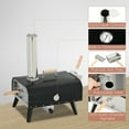 thumbnail image 6 of Outsunny Portable Outdoor Pizza Oven, Pellet Wood Fired 12" Stainless Steel Pizza Maker with Rotating Stone, Foldable Legs, and Waterproof Cover, 6 of 10