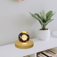 thumbnail image 2 of Shisuyan Wood Display Pedestal LED Light Base Table Crystal Ball Lamp Holder USB Charging Light Base, 2 of 8
