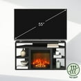 thumbnail image 6 of Furinno Electric Fireplace Corner TV Stand, Entertainment Center for TV up to 55 Inch, 6 of 8