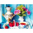 thumbnail image 1 of 5D Diamond Painting Garden Kitchen Tea Set Flowers Diamond Embroidery Cross Stitch Kits Mosaic Drill Landscape Home Decor GiftsRound 50X70 Gao Jinjia LED, 1 of 2