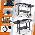thumbnail image 3 of Ktaxon 3 Burner Propane Stove Gas Cooker with Auto Ignition,Side Shelf,225,000 BTU for Outdoor Cooking, 3 of 9