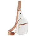 thumbnail image 1 of Bolso de Hombro Telena de Cuero Vegano Pequeño Beige, 1 of 7