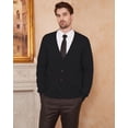 thumbnail image 4 of Kallspin Men's Cardigan Sweaters Wool Blend V Neck Button Down Sweaters with Pockets(Black, X-Large), 4 of 4