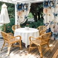 thumbnail image 4 of Outdoor Curtains for Patio Waterproof, Vintage Blue Floral Outdoor Privacy Panels Grommet, Butterflies Watercolor Flower Linen Blackout Outside Curtains for Porch/Cabana 54"x84", 2 Panels, 4 of 8