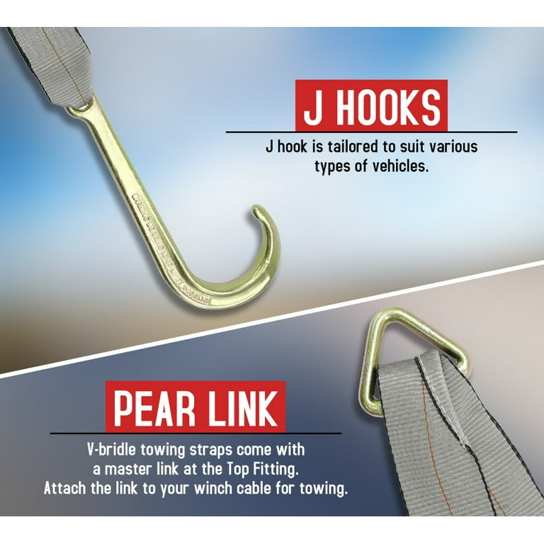 Tow Straps V Bridle W/RTJ Cluster Hooks | 3 X 24'' Ghana