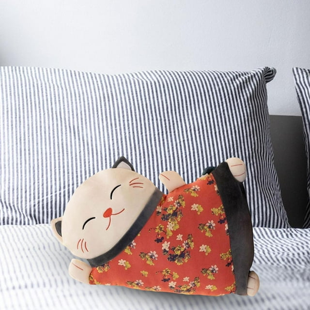Almohada de cintura gato de la suerte Macarena Lavable