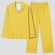 thumbnail image 2 of Traje de pijama informal de poliéster para mujer - Cuello en V, diseño con bolsillos - Para todas las estaciones - Tallas S-XXXL, 2 of 3
