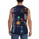thumbnail image 4 of Fotbe Solar System Men's Camiseta sin Mangas Estampada para Hombres, Playera Casual para Gimnasio, Entrenamiento, Playa-XX-Large, 4 of 7