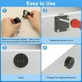 thumbnail image 4 of Uxcell 3/4 Inch Combination Cam Lock, Password Coded Cabinet Lock 3-Digit Keyless Cabinet Door Locker for Desk Cabinet Drawer Mailbox, Silver, 4 of 6