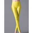 thumbnail image 1 of Shiny Pant Leggings Hot Selling Leggings Solid Color Fluorescent Spandex Elasticity, 1 of 6