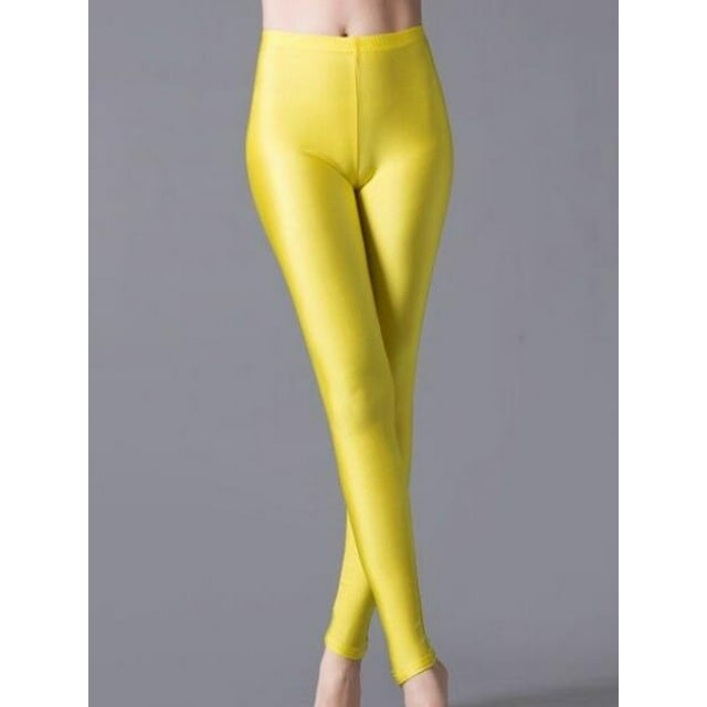 Shiny Pant Leggings Hot Selling Leggings Solid Color Fluorescent Spandex Elasticity