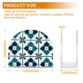 thumbnail image 4 of Yayeee Napkin Holder for Table Kitchen Paper Tissue Organization, Blue Mosaic Pattern, 4 of 8