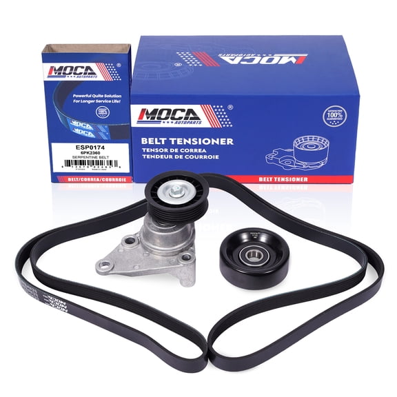 MOCA AUTOPARTS Serpentine Belt Drive Component Kit Fit for 2000-2002 Chevrolet Suburban 1500 2500 & 1999-02 GMC Sierra 2500 5.3L 6.0L