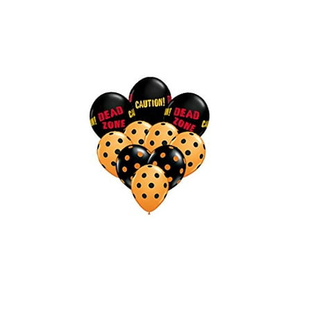 - Qualatex Halloween Dead Zone/Caution Balloon Bouquet