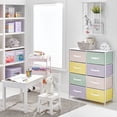 thumbnail image 2 of mDesign Large Storage Dresser Furniture with 8 Fabric Drawers, Bright/Multi, 2 of 8