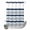 Navy blue, gray, light blue, variant on No Hook Shower Curtain, Khaki Blue Striped Shower Curtains for Bathroom with See Through Top Window, Farmhouse Stripes Modern Abstract Art Waterproof & Washable Bath Curtain 60"x72"