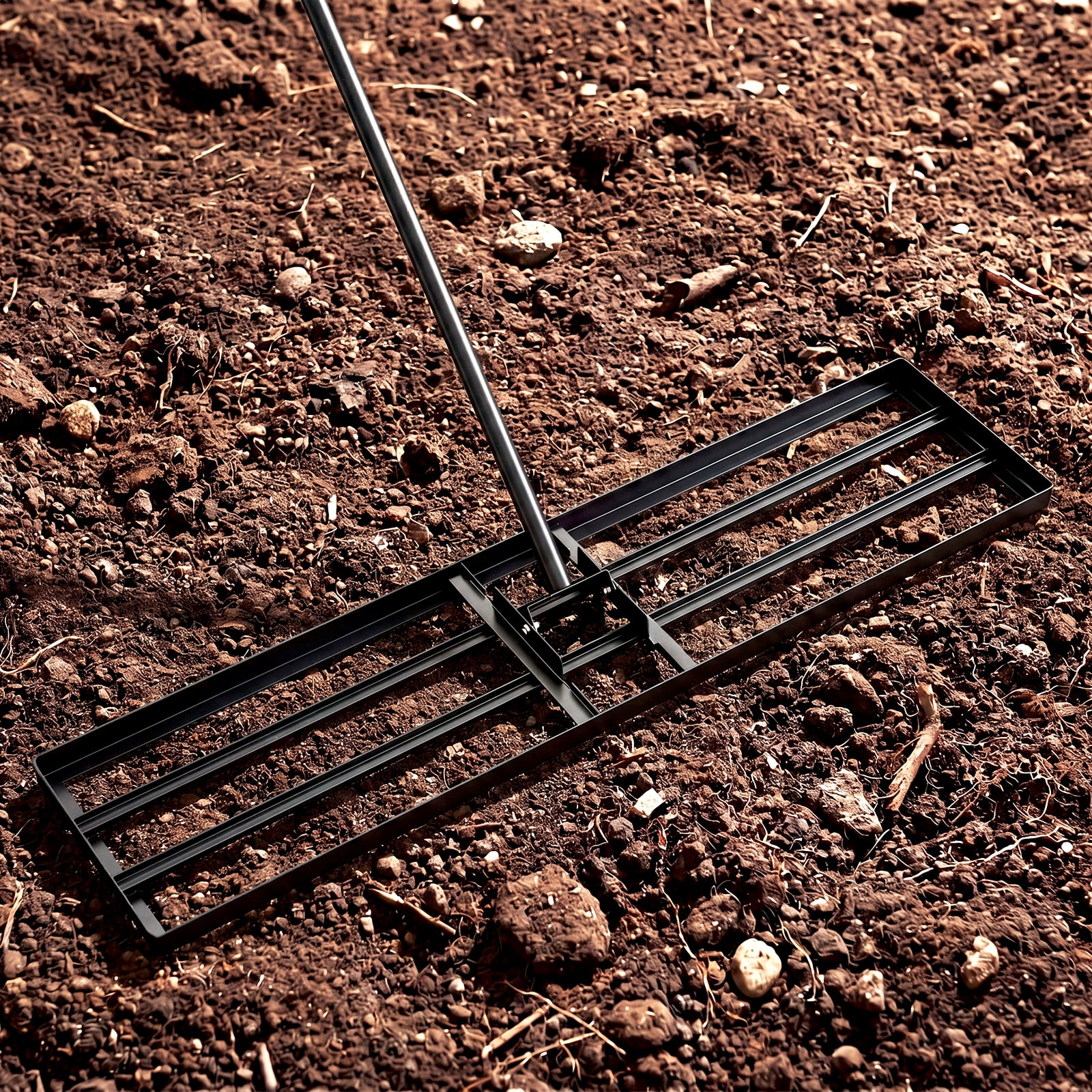 Costway Lawn Leveling Rake 42" x 10" Heavy Duty Level Lawn Tool for Garden Backyard/Lawn Black