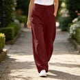 thumbnail image 6 of Tumotour Plus Size Sweatpants for Women'S Elastic High Waist Wide-Leg Pants Drawstring Loose Athletic Workout Running Joggers with Pocket, 6 of 7