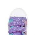 thumbnail image 5 of Kushyshoo Purple Glitter Toddler Shoes Kids Sneakers with Cartoon Dual Hook and Loops 8M For Girls, 5 of 5